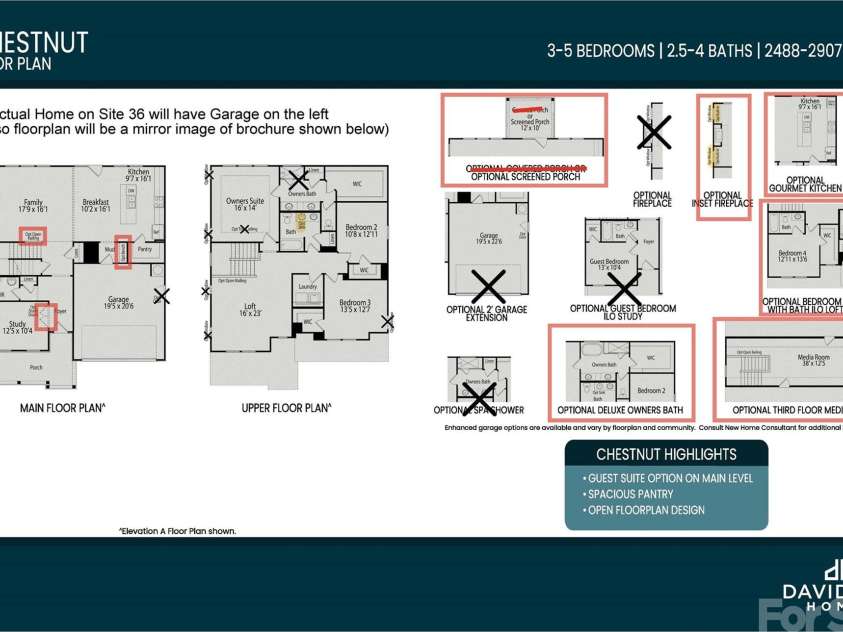 2917 audubon Ridge, Belmont, NC 28012.  MLS# CAR4356403, YatesRealty ID 22344. Floor Plan Layout