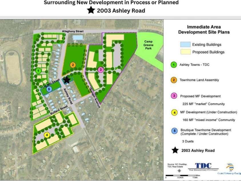2003 Ashley Road, Charlotte, NC 28208.  MLS# CAR4269195, YatesRealty ID 22354. 