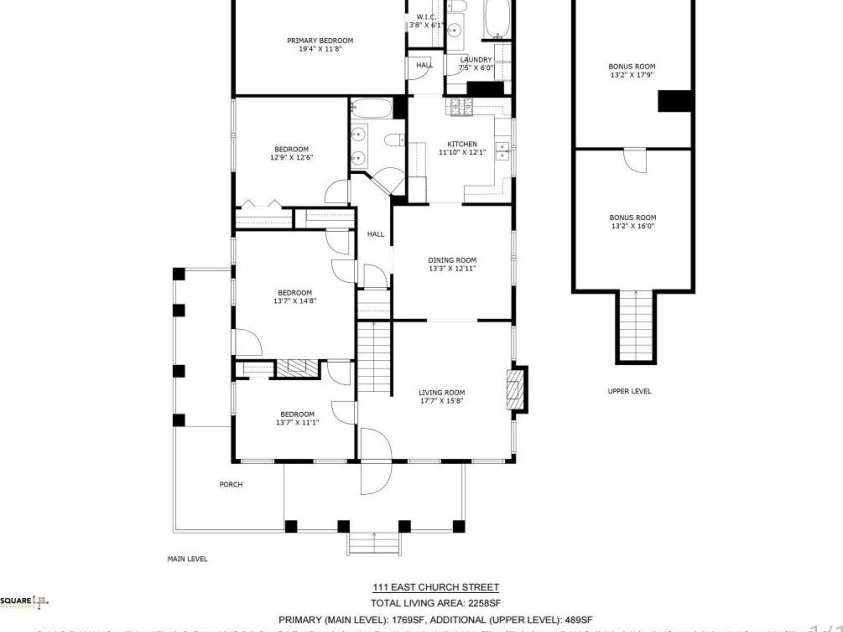 111 Church Street, Stanley, NC 28164.  MLS# CAR4260596, YatesRealty ID 22388. Floorplan