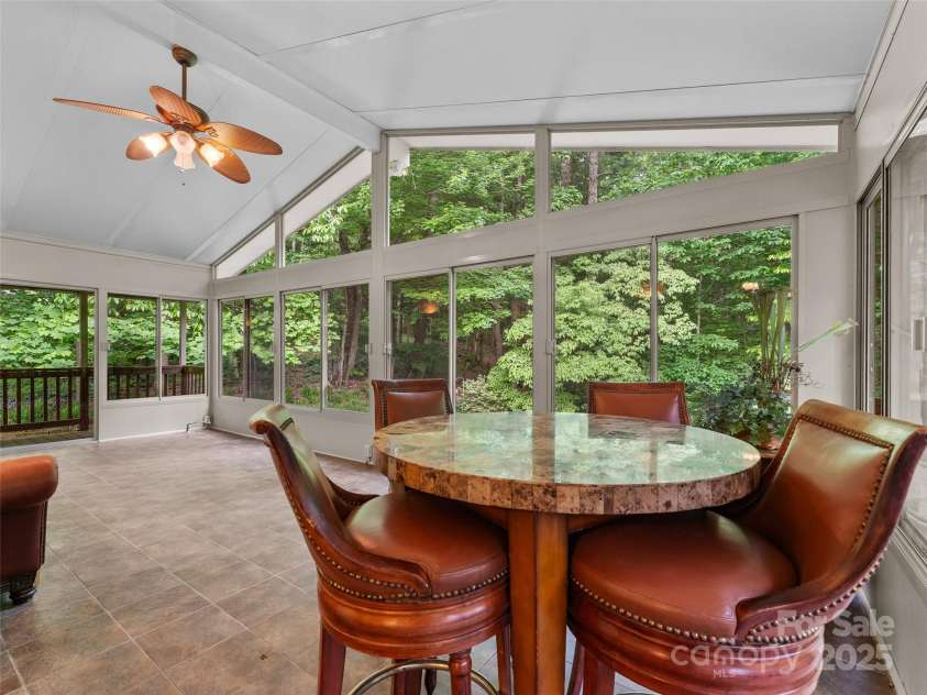 100 Tarragon Place, Flat Rock, NC 28731.  MLS# CAR4263342, YatesRealty ID 22395. Sunroom