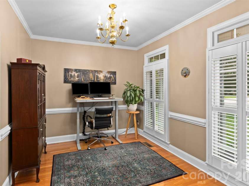 1305 Mill Race Lane, Matthews, NC 28104.  MLS# CAR4379571, YatesRealty ID 22399. Formal Dining Room or second office space!
