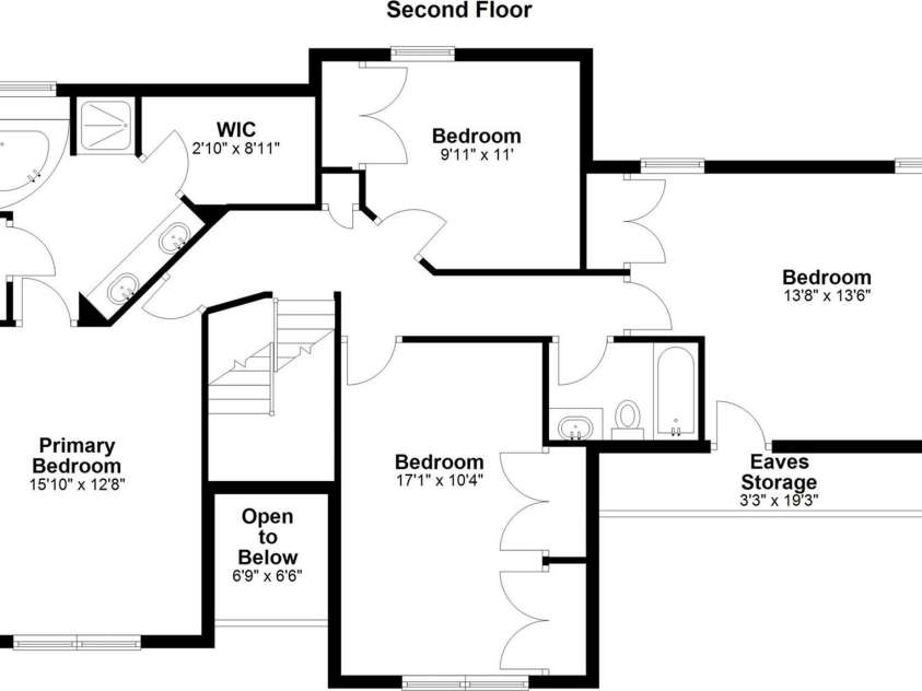 1305 Mill Race Lane, Matthews, NC 28104.  MLS# CAR4379571, YatesRealty ID 22399. Upper Level