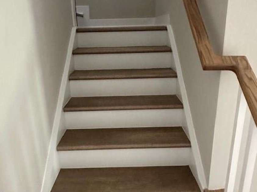 1411 Cottage Green Drive, Monroe, NC 28112.  MLS# CAR4275637, YatesRealty ID 22414. Stairs to second floor