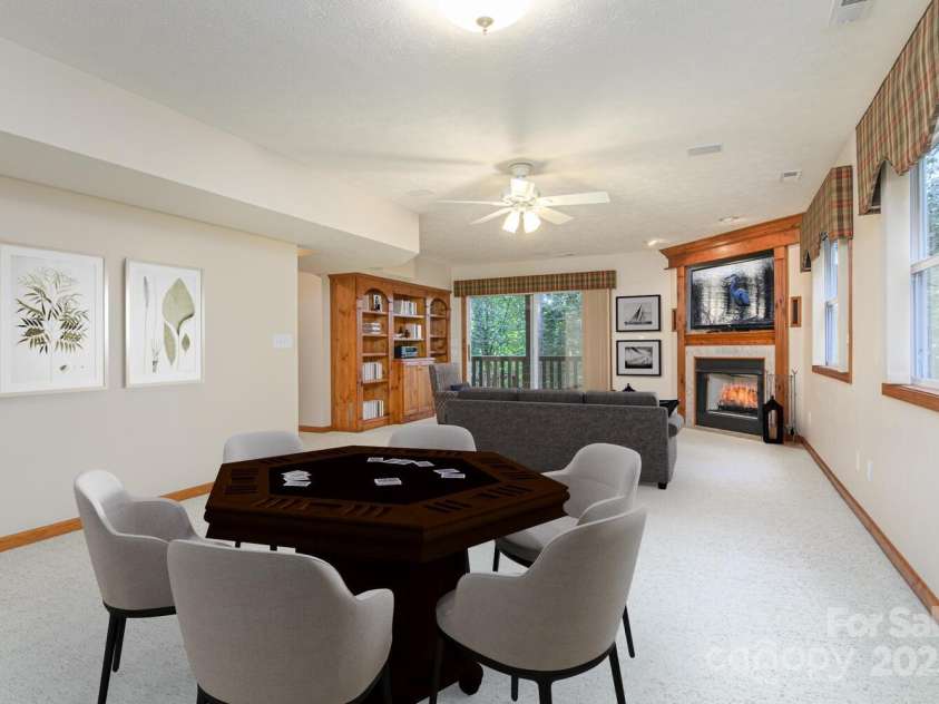 299 Carriage Summitt Way, Hendersonville, NC 28791.  MLS# CAR4305616, YatesRealty ID 22447. Lower Family Room - Virtual Staging