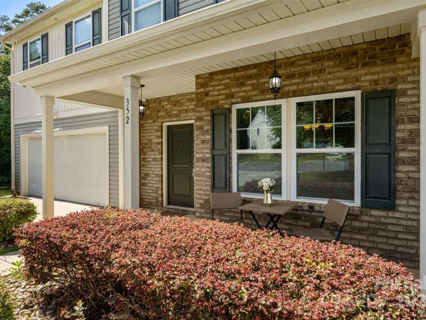 352 Nantucket Way, Rock Hill, SC 29732.  MLS# CAR4234886, YatesRealty ID 22450. Covered front porch with brick accent