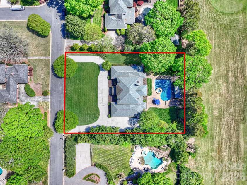 4330 Carmel Valley Road, Charlotte, NC 28226.  MLS# CAR4363703, YatesRealty ID 22463. Overhead View
