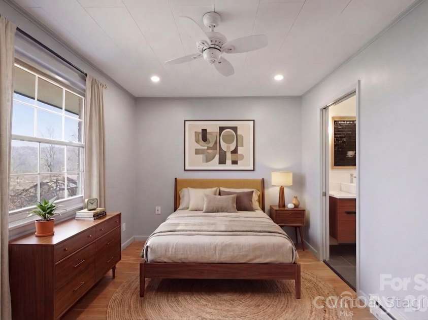 1032 Brightwater Drive, Hendersonville, NC 28739.  MLS# CAR4361176, YatesRealty ID 22490. Primary bedroom virtually staged