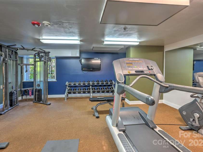 202 Bowling Park Road, Asheville, NC 28803.  MLS# CAR4275657, YatesRealty ID 22491. Fitness Room