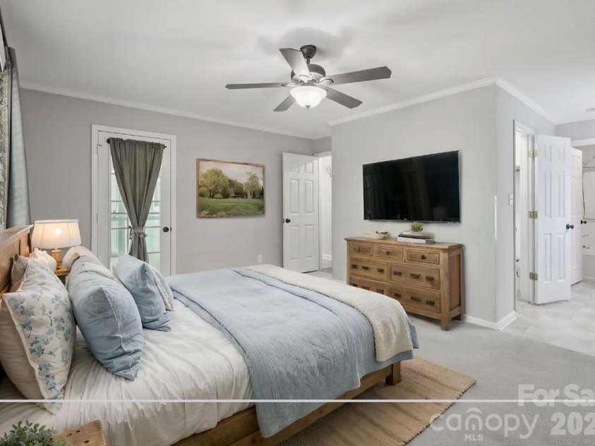 1741 Robinwood Road, Gastonia, NC 28054.  MLS# CAR4325004, YatesRealty ID 22494. Virtually Staged, primary bedroom