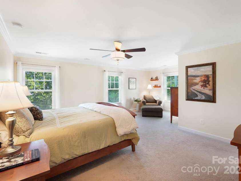 4009 Oxford Mill Road, Waxhaw, NC 28173.  MLS# CAR4267673, YatesRealty ID 22496. Primary Bedroom with reading area