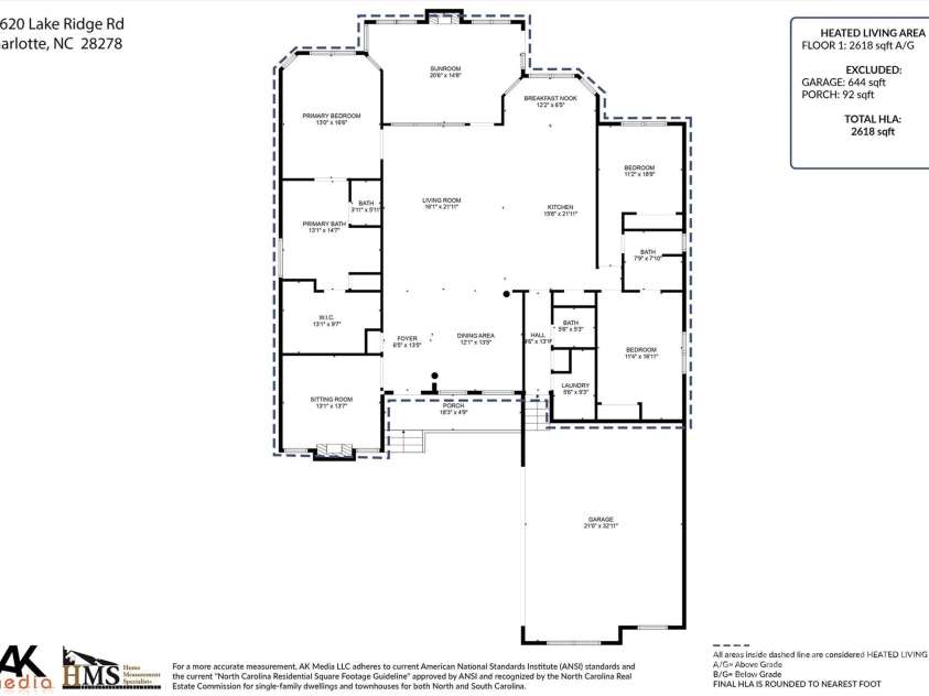 15620 Lake Ridge Road, Charlotte, NC 28278.  MLS# CAR4238155, YatesRealty ID 22515. 