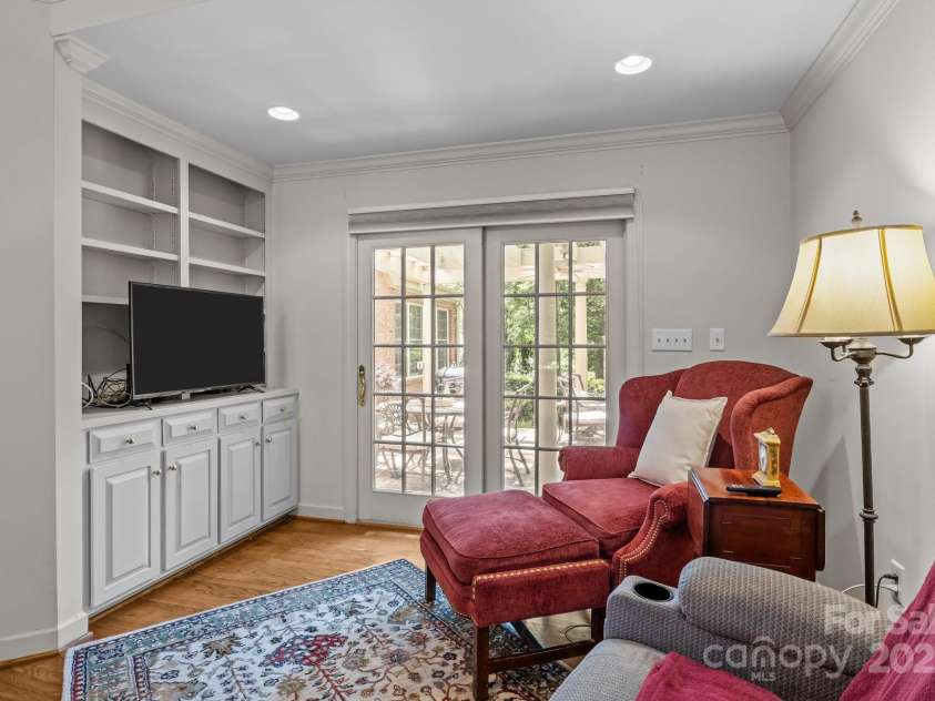 3209 Sedgefield Road, Statesville, NC 28625.  MLS# CAR4259926, YatesRealty ID 22531. Primary suite sitting area with French doors to the expansive terrace