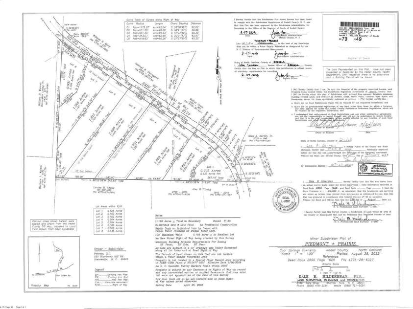 309 Sain Road, Statesville, NC 28625.  MLS# CAR4265333, YatesRealty ID 22536. Piedmont + Prairie Plat map