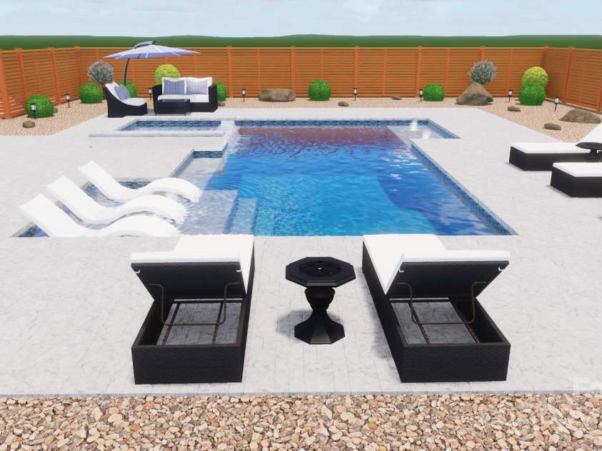 309 Sain Road, Statesville, NC 28625.  MLS# CAR4265333, YatesRealty ID 22536. Pool rendering by Premier Hardscapes