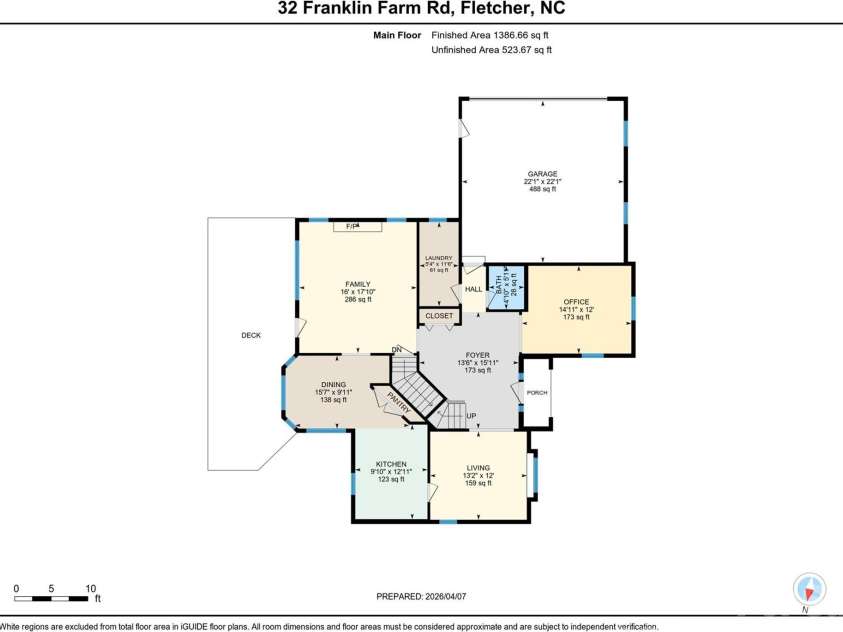 32 Franklin Farm Road, Fletcher, NC 28732.  MLS# CAR4366172, YatesRealty ID 22538. Main level