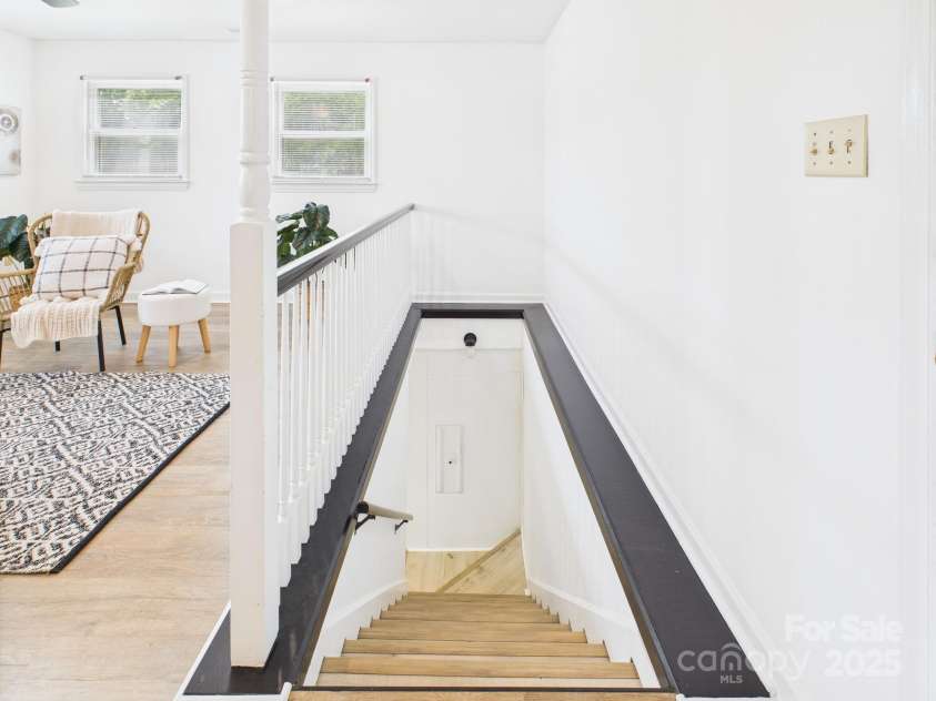 4905 Chestnut Lake Drive, Charlotte, NC 28227.  MLS# CAR4263898, YatesRealty ID 22556. Stairway to the basement