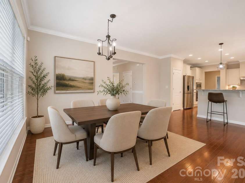 13335 Union Square Drive, Huntersville, NC 28078.  MLS# CAR4379462, YatesRealty ID 22558. Dining area virtually staged