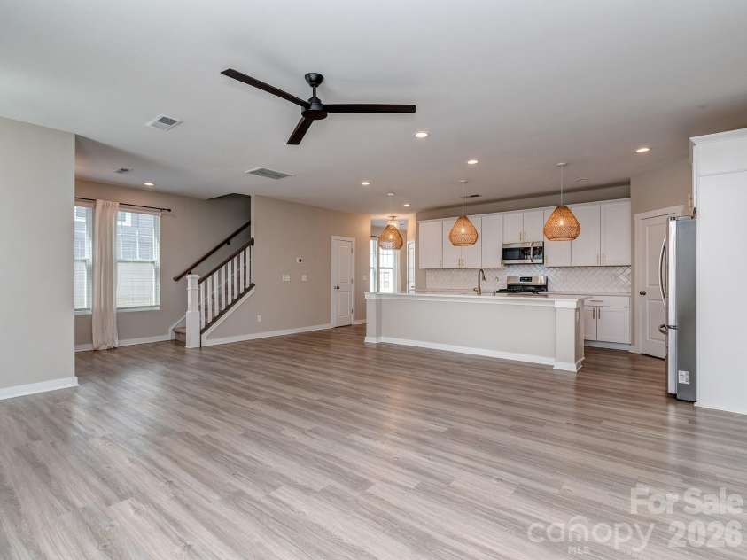 111 Cranford Drive, Pineville, NC 28134.  MLS# CAR4429371, YatesRealty ID 22566. LVP floors on main level