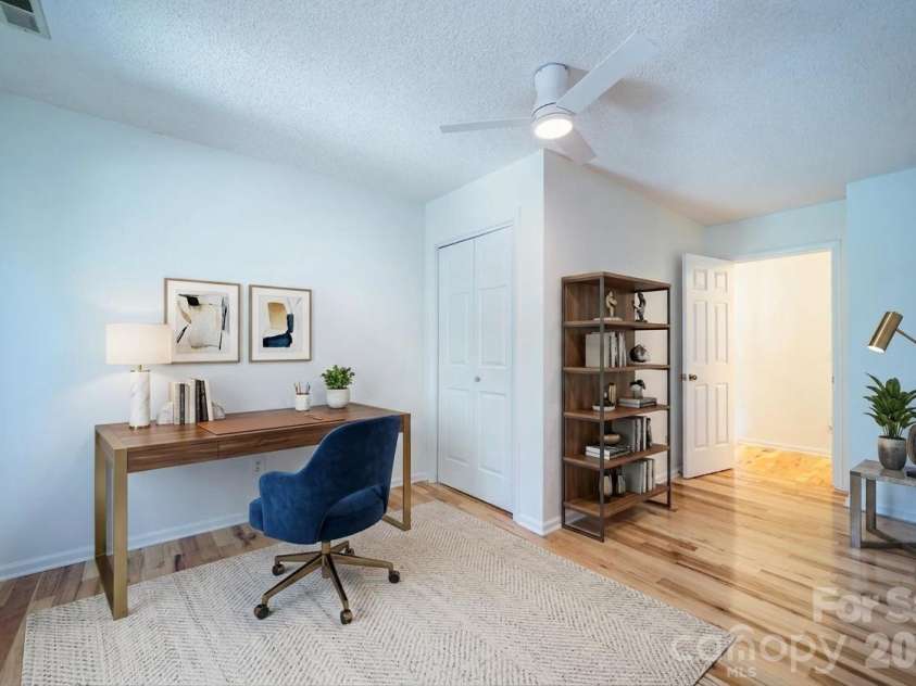 12 Pebble Creek Drive, Asheville, NC 28803.  MLS# CAR4382376, YatesRealty ID 22567. Virtually Staged Third Bedroom as Home Office