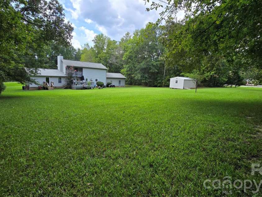 2715 Shandon Road, Rock Hill, SC 29730.  MLS# CAR4297172, YatesRealty ID 22577. View from rear with Storage Shed.