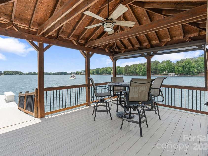 17112 Green Dolphin Lane, Cornelius, NC 28031.  MLS# CAR4251860, YatesRealty ID 22580. Covered sitting area at the dock
