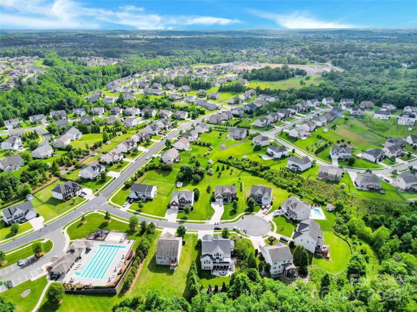 7480 Katelyn Court, Harrisburg, NC 28075.  MLS# CAR4263939, YatesRealty ID 22585. Aerial Bridge Pointe Community