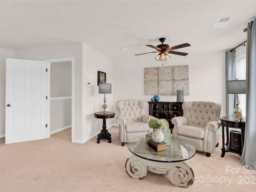 7480 Katelyn Court, Harrisburg, NC 28075.  MLS# CAR4263939, YatesRealty ID 22585. Primary Bedroom with Sitting Area