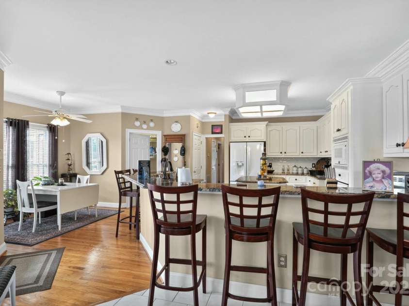 1004 Brockman Road, Greer, SC 29651.  MLS# CAR4312063, YatesRealty ID 226. 1004 - View of Kitchen from Family Room