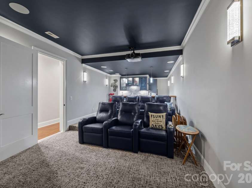 122 Sisters Cove Court, Mooresville, NC 28117.  MLS# CAR4368583, YatesRealty ID 22607. Theater Room