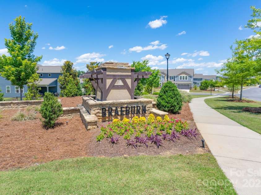 1004 Earlston Road, Indian Trail, NC 28079.  MLS# CAR4263566, YatesRealty ID 22623. Braeburn Entrance