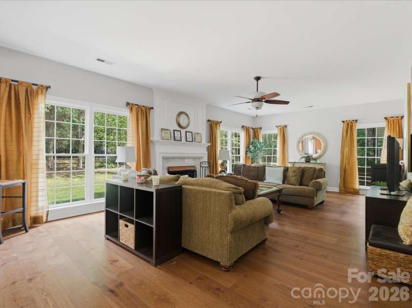 1101 Baldwin Lane, Waxhaw, NC 28173.  MLS# CAR4378491, YatesRealty ID 22625. Family Room with Oversized Windows