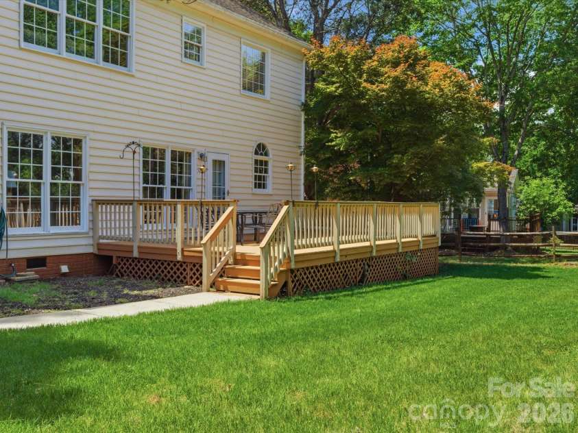1101 Baldwin Lane, Waxhaw, NC 28173.  MLS# CAR4378491, YatesRealty ID 22625. Large Wood Deck Great For Entertaining