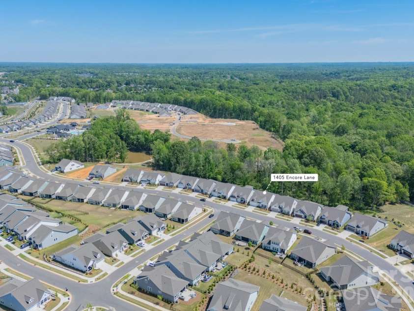 1405 Encore Lane, Waxhaw, NC 28173.  MLS# CAR4366207, YatesRealty ID 22650. Aerial
