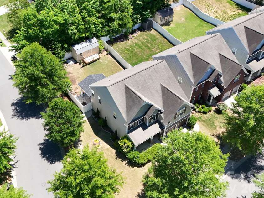 9303 Turning Wheel Drive, Charlotte, NC 28214.  MLS# CAR4377555, YatesRealty ID 22655. Aerial Front, Side