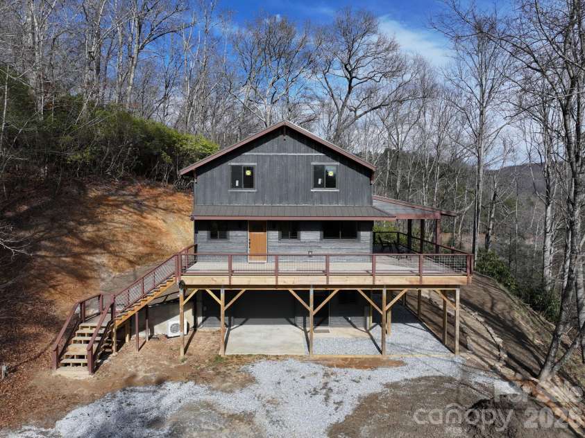 114 Phivo Drive, Balsam Grove, NC 28708.  MLS# CAR4319518, YatesRealty ID 22663. Drone Elevation