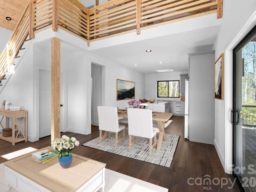 114 Phivo Drive, Balsam Grove, NC 28708.  MLS# CAR4319518, YatesRealty ID 22663. Virtually Staged: Great Room!