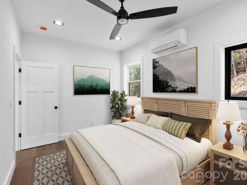 114 Phivo Drive, Balsam Grove, NC 28708.  MLS# CAR4319518, YatesRealty ID 22663. Virtually Staged: Main Level Bedroom