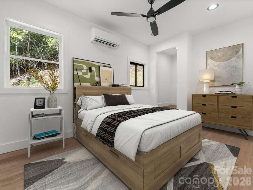 114 Phivo Drive, Balsam Grove, NC 28708.  MLS# CAR4423780, YatesRealty ID 22663. Virtually Staged Main Floor Bedroom