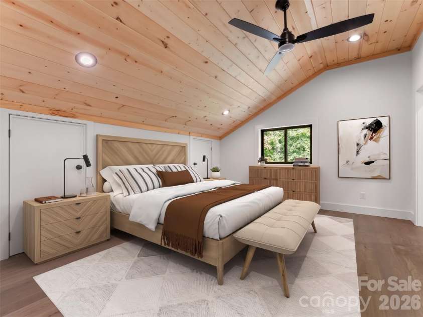 114 Phivo Drive, Balsam Grove, NC 28708.  MLS# CAR4423780, YatesRealty ID 22663. Virtually Staged upstairs Bedroom