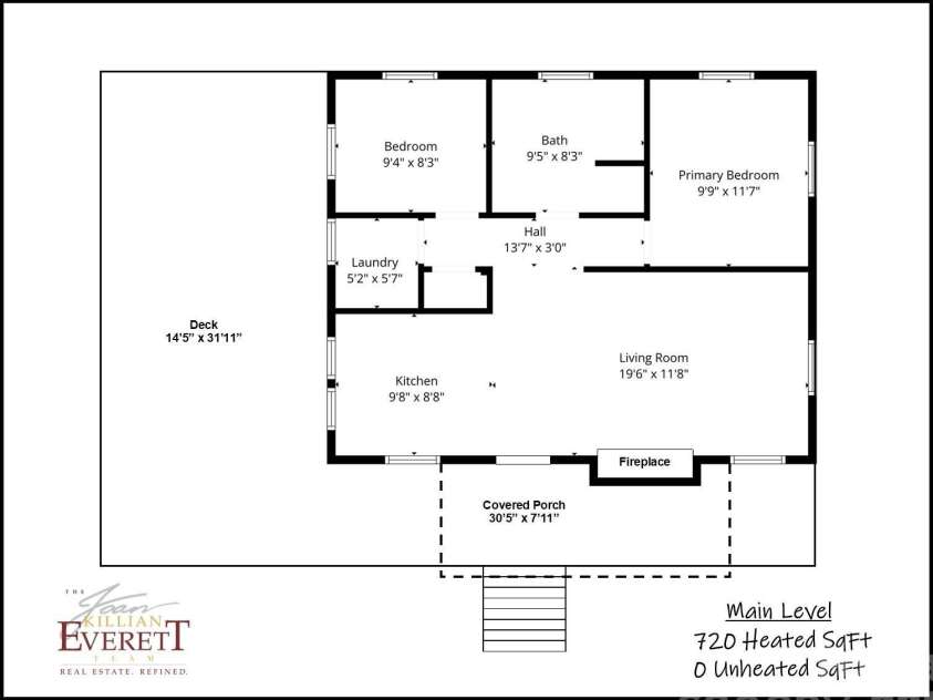873 Pine Tree Road, Taylorsville, NC 28681.  MLS# CAR4376672, YatesRealty ID 22674. Floor Plan Main
