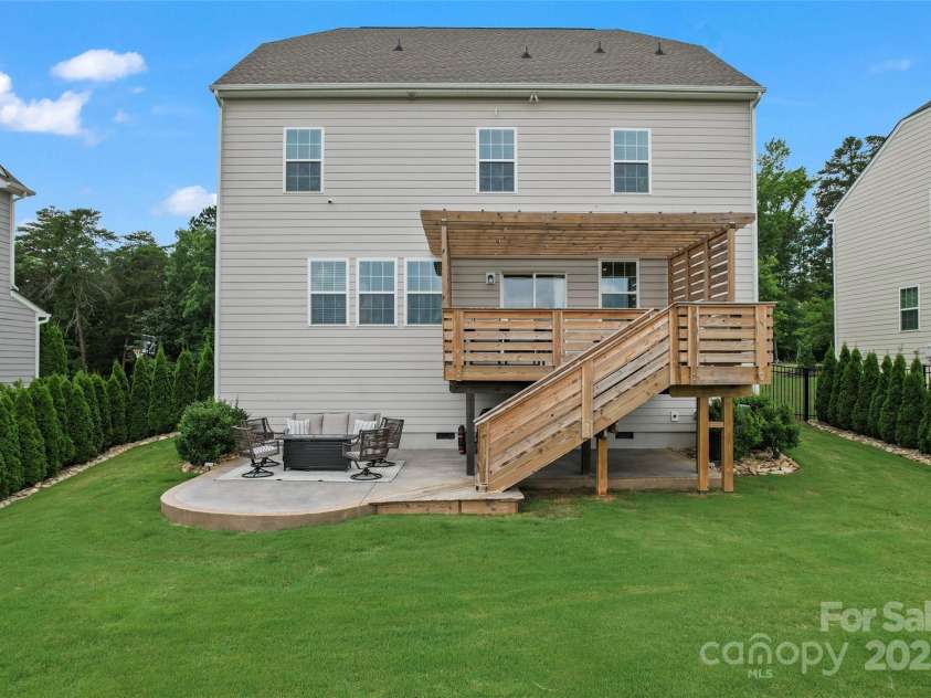 17231 Rider Wood Lane, Charlotte, NC 28278.  MLS# CAR4269861, YatesRealty ID 22676. View of the back of the home and the beautiful private deck!