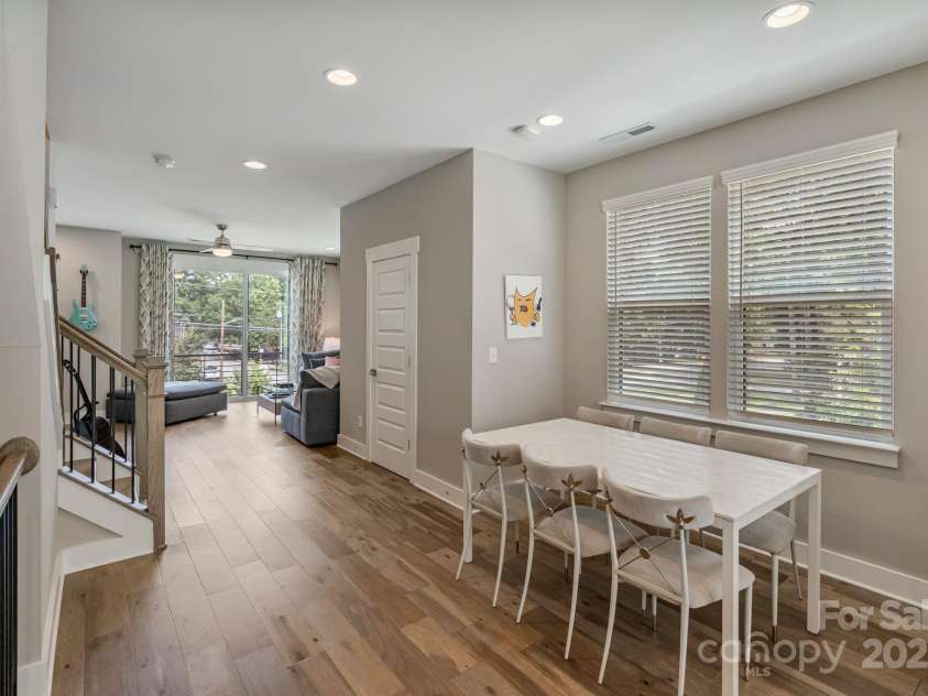 2969 Simpson Drive, Charlotte, NC 28205.  MLS# CAR4270253, YatesRealty ID 22679. Dining Area that leads to the great room