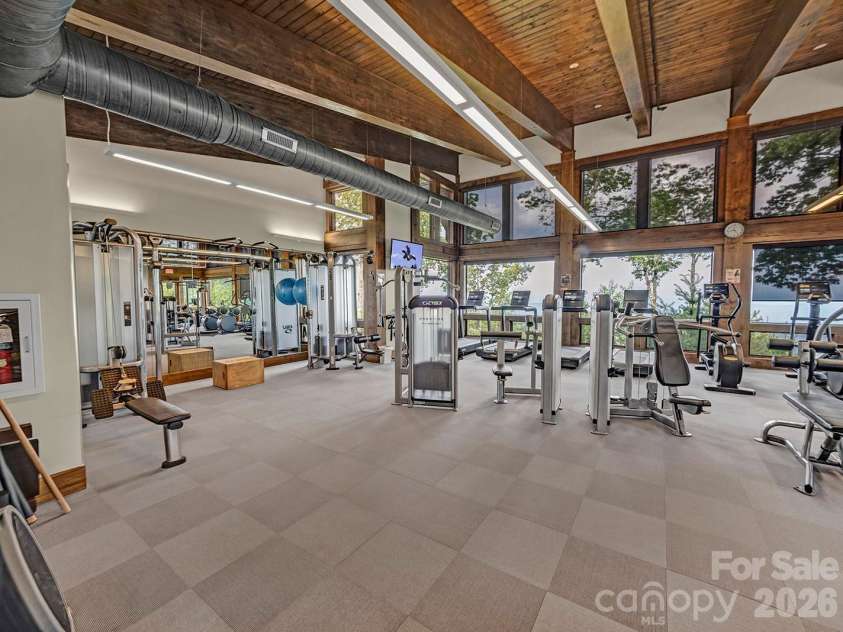 198 Ramblestone Terrace, Boone, NC 28607.  MLS# CAR4310006, YatesRealty ID 2268. Ascent Wellness Center work out area. Class area not shown
