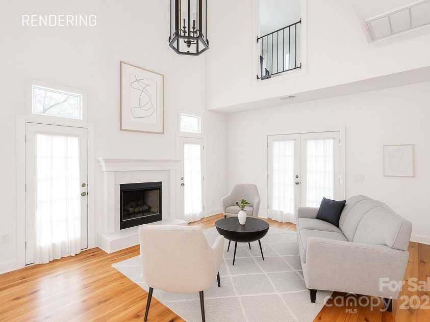 501 River Oaks Lane, Charlotte, NC 28226.  MLS# CAR4192085, YatesRealty ID 22698. A refined concept for the living area.