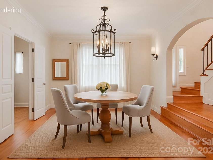 501 River Oaks Lane, Charlotte, NC 28226.  MLS# CAR4192085, YatesRealty ID 22698. An elevated vision for transforming the dining area—blending elegance, function, and timeless style.