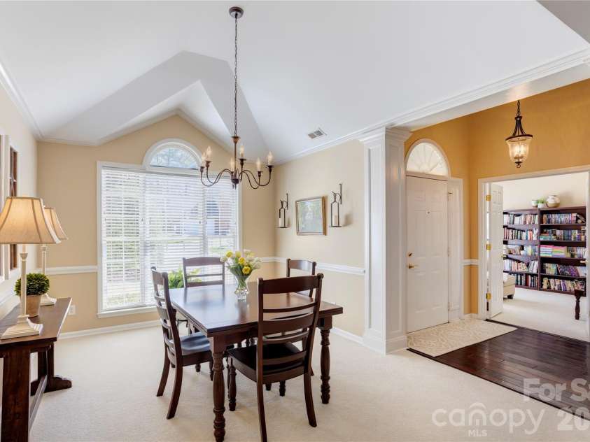 580 Gatsby Place, Concord, NC 28027.  MLS# CAR4359128, YatesRealty ID 22700. Dining Room with Foyer & Study View
