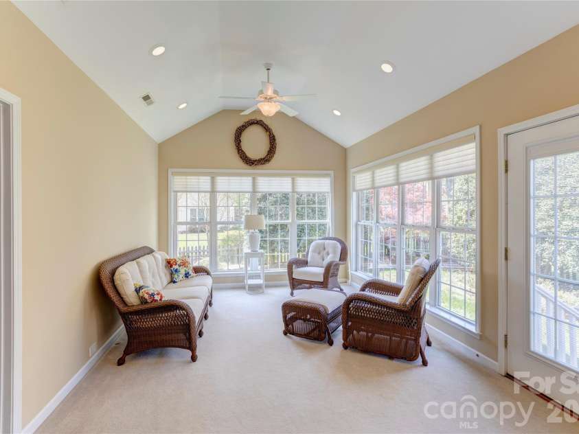 580 Gatsby Place, Concord, NC 28027.  MLS# CAR4359128, YatesRealty ID 22700. Sunroom