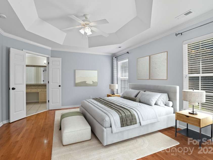 15406 Pepperwood Court, Huntersville, NC 28078.  MLS# CAR4301494, YatesRealty ID 22702. Huge Primary bath with bonus sitting room space