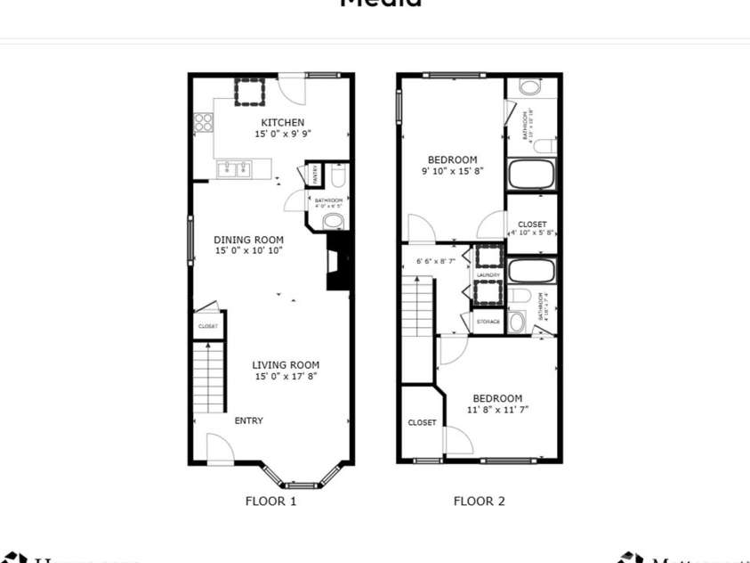 8842 Gerren Court, Charlotte, NC 28217.  MLS# CAR4393412, YatesRealty ID 22716. Floorplan