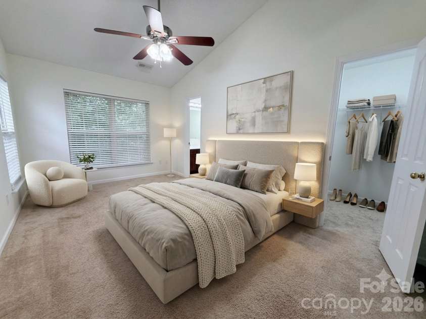 8842 Gerren Court, Charlotte, NC 28217.  MLS# CAR4393412, YatesRealty ID 22716. Primary Master Suite
